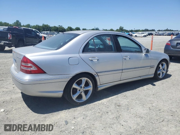 2005 Mercedes-Benz C 230 Kompressor with VIN WDBRF40JX5F617026, listed as a Copart auction lot 57532675 with 229,853 mi miles and Clean title. Bid and sale history available at DreamBid. Image 3.