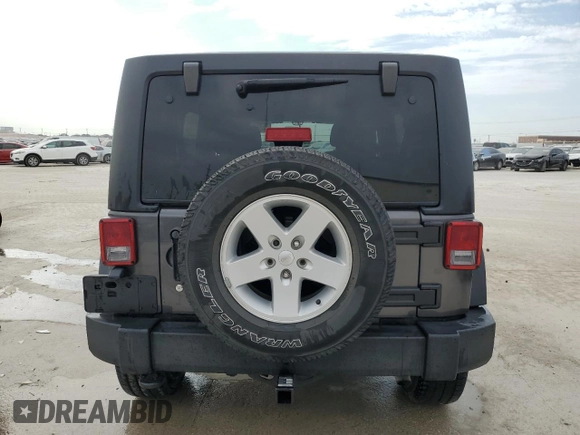 2018 Jeep Wrangler JK Unlimited Sport S with VIN 1C4BJWDG9JL835451, listed as a Copart auction lot 75324614 with 0 mi miles and Non Repairable. Bid and sale history available at carsss.com. Image 6.