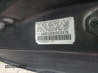 1997 Acura Integra LS z VIN JH4DC4358VS020479, wystawiony jako Copart lot #51005835 z przebiegiem 156 071 mil mil oraz Szkoda całkowita • Salvage title. Historia ofert i sprzedaży dostępna na DreamBid. Obrazek 12.