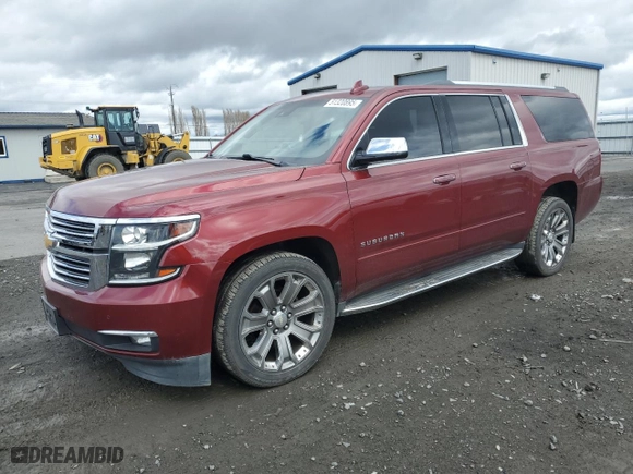 2017 Chevrolet Suburban Premier with VIN 1GNSKJKCXHR210202, listed as a Copart auction lot 51320895 with 146,273 mi miles and Salvage Title. Bid and sale history available at carsss.com. Image 1.