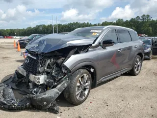 2023 Infiniti QX60 Luxe with VIN 5N1DL1FR2PC357625, listed as a Copart auction lot 61527115 with 50,177 mi miles and Salvage title. Bid and sale history available at DreamBid. Image 1.