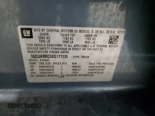 2014 Chevrolet Silverado 1500 LT with VIN 3GCUKREC6EG177335, listed as a Copart auction lot 85157944 with 114,509 mi miles and Salvage Title. Bid and sale history available at DreamBid. Image 13.