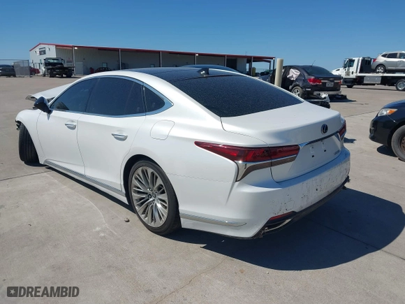 2018 Lexus LS with VIN JTHB51FFXJ5006029, listed as a IAAI auction lot 41765195 with 37,084 mi miles. Bid and sale history available at carsss.com. Image 3.