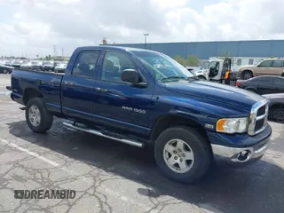 2005 Dodge 1500 SLT with VIN 1D7HU18D85S118769, listed as a IAAI auction lot 41939478 with 186,947 mi miles. Bid and sale history available at carsss.com. Image 1.