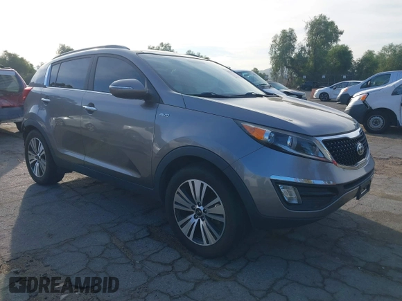 2015 Kia Sportage EX with VIN KNDPCCAC5F7723553, listed as a IAAI auction lot 40984662 with 44,227 mi miles and . Bid and sale history available at DreamBid. Image 1.