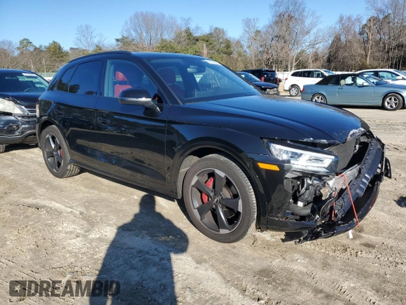 2019 Audi SQ5 Premium Plus with VIN WA1B4AFY0K2087030, listed as a Copart auction lot 37741814 with 46,986 mi miles and . Bid and sale history available at DreamBid. Image 4.