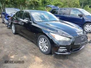 2014 Infiniti Q50 Premium with VIN JN1BV7AR5EM694736, listed as a IAAI auction lot 42597654 with 82,963 mi miles and . Bid and sale history available at DreamBid. Image 1.