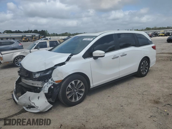 2022 Honda Odyssey EX-L с VIN 5FNRL6H71NB002691, выставлен на аукционе Copart как лот 51344185 с пробегом 62 820 миль миль и Списание • Salvage title. История ставок и продаж доступна на DreamBid. Изображение 1.