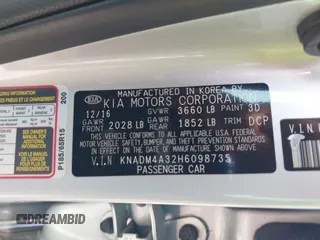 2017 Kia Rio LX z VIN KNADM4A32H6098735, wystawiony jako IAAI lot #42129803 z przebiegiem 38 751 mil mil oraz . Historia ofert i sprzedaży dostępna na DreamBid. Obrazek 9.