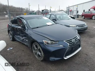 2017 Lexus IS with VIN JTHCM1D27H5018978, listed as a IAAI auction lot 38389583 with 61,329 mi miles. Bid and sale history available at carsss.com. Image 1.