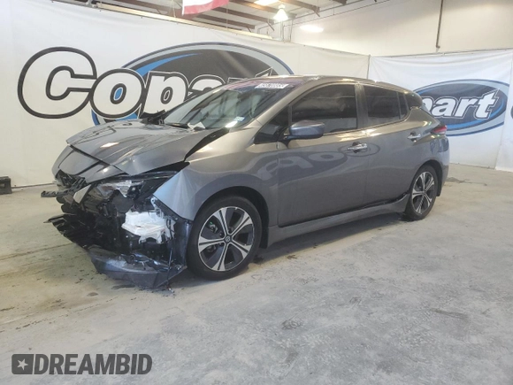 2022 Nissan LEAF SV with VIN 1N4AZ1CV8NC555264, listed as a Copart auction lot 45670885 with 27,089 mi miles and Salvage Title. Bid and sale history available at DreamBid. Image 1.