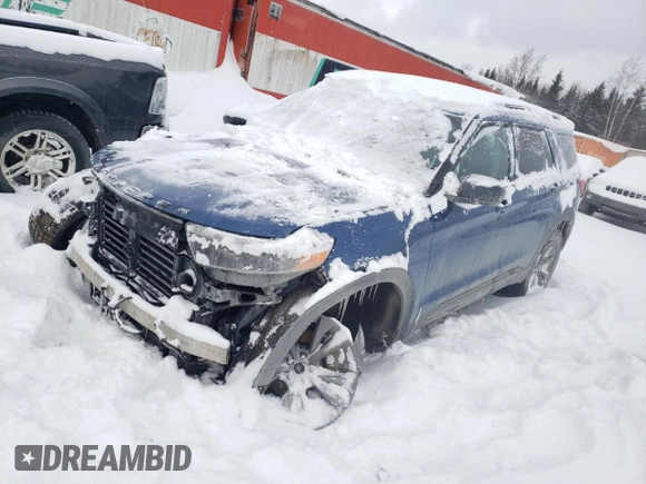 2022 Ford Explorer XLT with VIN 1FMSK8DH1NGB15833, listed as a Copart auction lot 41956095 with 1 mi miles and Salvage Title. Bid and sale history available at carsss.com. Image 1.