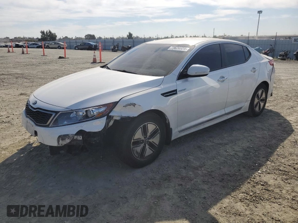 2013 Kia Optima Hybrid LX with VIN KNAGM4AD2D5061996, listed as a Copart auction lot 73626924 with 325,616 mi miles and Salvage Title. Bid and sale history available at carsss.com. Image 1.