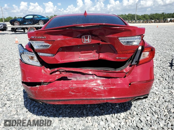 2019 Honda Accord Sedan Sport 1.5T with VIN 1HGCV1F33KA127085, listed as a Copart auction lot 51412665 with 109,165 mi miles and Salvage Title. Bid and sale history available at carsss.com. Image 6.