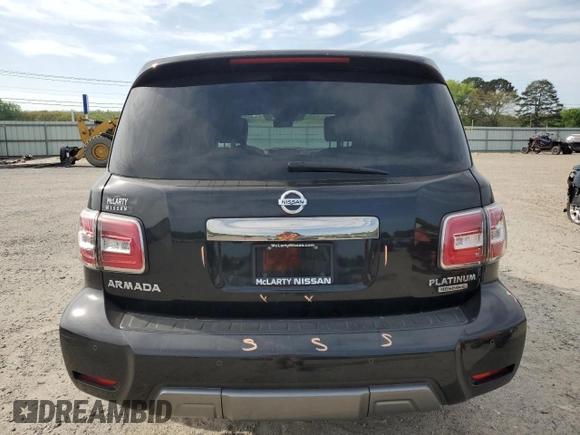 2018 Nissan Armada Platinum z VIN JN8AY2NF5J9332894, wystawiony jako Copart lot #52749905 z przebiegiem 128 352 mil mil oraz Szkoda całkowita • Salvage title. Historia ofert i sprzedaży dostępna na DreamBid. Obrazek 6.
