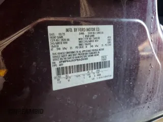 2023 Ford Edge SEL z VIN 2FMPK4J93PBA29395, wystawiony jako Copart lot #47038285 z przebiegiem 49 874 mil mil oraz Nie do naprawy • Non repairable. Historia ofert i sprzedaży dostępna na DreamBid. Obrazek 14.