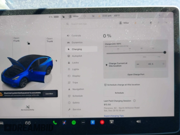 2024 Tesla Model Y Long Range with VIN 7SAYGDEE5RA329172, listed as a IAAI auction lot 41892147 with 8,030 mi miles and . Bid and sale history available at DreamBid. Image 17.
