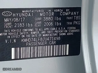 2018 Hyundai Elantra SE with VIN KMHD74LF8JU471498, listed as a IAAI auction lot 42006616 with 76,147 mi miles. Bid and sale history available at carsss.com. Image 9.