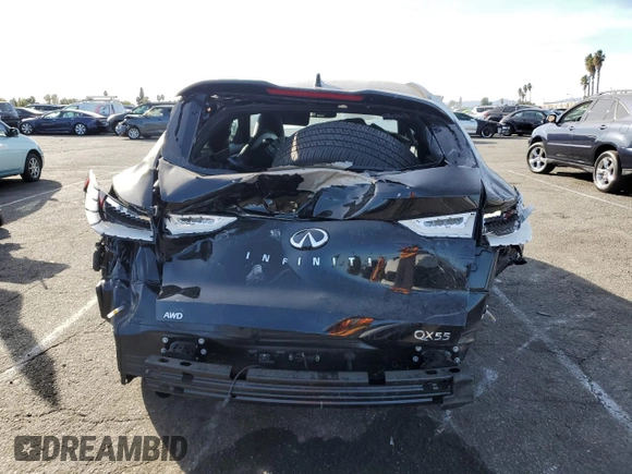 2023 Infiniti QX55 Luxe z VIN 3PCAJ5JR3PF116090, wystawiony jako Copart lot #79531704 z przebiegiem 13 548 mil mil oraz Szkoda całkowita • Salvage title. Historia ofert i sprzedaży dostępna na DreamBid. Obrazek 6.
