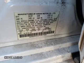 2007 Nissan Maxima 3.5 SE with VIN 1N4BA41EX7C857416, listed as a Copart auction lot 80900004 with 215,415 mi miles and Clean Title. Bid and sale history available at carsss.com. Image 12.