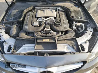 2017 Mercedes-Benz C 63 AMG with VIN 55SWF8GB3HU184554, listed as a Copart auction lot 77395064 with 106,723 mi miles and Salvage title. Bid and sale history available at DreamBid. Image 11.