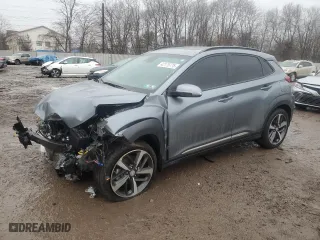 2021 Hyundai Kona Limited with VIN KM8K3CA58MU690358, listed as a Copart auction lot 42175775 with 0 mi miles and Salvage Title. Bid and sale history available at carsss.com. Image 1.