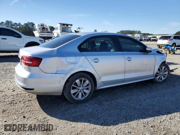 2015 Volkswagen Jetta Sedan 1.8T SE with VIN 3VWD07AJ7FM301515, listed as a Copart auction lot 42829825 with 91,342 mi miles and Salvage Title. Bid and sale history available at carsss.com. Image 3.