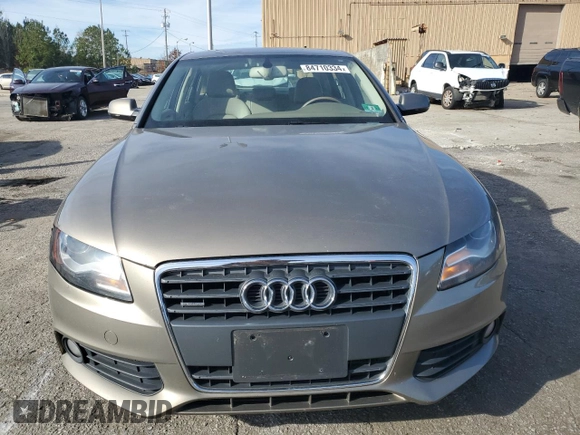 2010 Audi A4 Prestige with VIN WAUMFAFLXAN035539, listed as a Copart auction lot 84710334 with 262,478 mi miles and Clean Title. Bid and sale history available at carsss.com. Image 5.