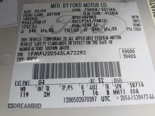 2005 Ford Expedition Limited with VIN 1FMFU20545LA72293, listed as a IAAI auction lot 42447989 with 182,117 mi miles and . Bid and sale history available at DreamBid. Image 9.