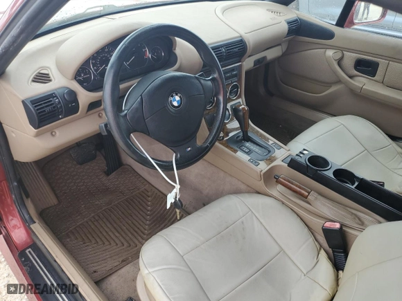 2000 BMW Z3 2.5L with VIN 4USCH9349YLG04632, listed as a Copart auction lot 75796274 with NaN miles and Salvage Title. Bid and sale history available at carsss.com. Image 8.