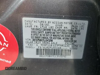2020 Nissan Kicks S z VIN 3N1CP5BV7LL543290, wystawiony jako Copart lot #54612345 z przebiegiem 66 343 mil mil oraz Szkoda całkowita • Salvage title. Historia ofert i sprzedaży dostępna na DreamBid. Obrazek 13.