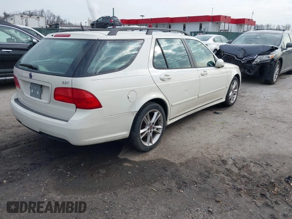 2008 Saab 9-5 with VIN YS3ED59G583514694, listed as a IAAI auction lot 41463705 with 122,409 mi miles. Bid and sale history available at carsss.com. Image 4.