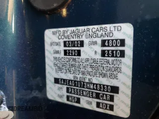 2003 Jaguar S-Type z VIN SAJEA01U73HM48330, wystawiony jako Copart lot #80128574 z przebiegiem Nie podano mil oraz Szkody całkowita. Historia ofert i sprzedaży dostępna na DreamBid. Obrazek 12.