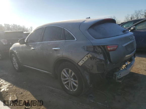 2014 Infiniti QX70 with VIN JN8CS1MU0EM452061, listed as a Copart auction lot 41790215 with 122,408 mi miles and Salvage Title. Bid and sale history available at DreamBid. Image 2.