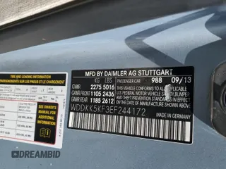 2014 Mercedes-Benz E 350 with VIN WDDKK5KF3EF244172, listed as a Copart auction lot 49209715 with 61,163 mi miles and Salvage Title. Bid and sale history available at DreamBid. Image 12.