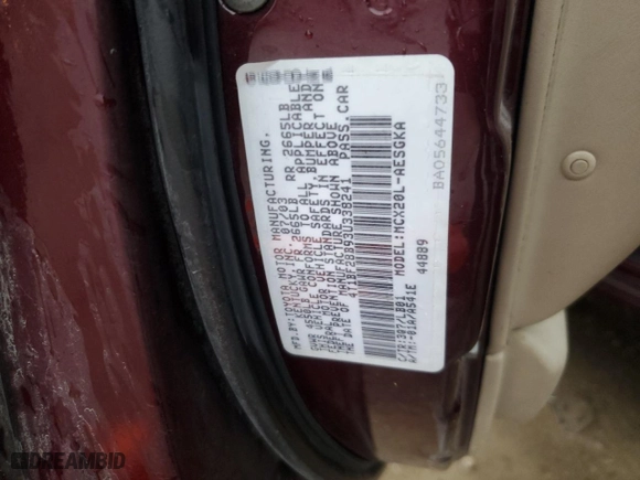 2003 Toyota Avalon XL with VIN 4T1BF28B93U338241, listed as a Copart auction lot 47875835 with 234,751 mi miles and Salvage Title. Bid and sale history available at carsss.com. Image 12.