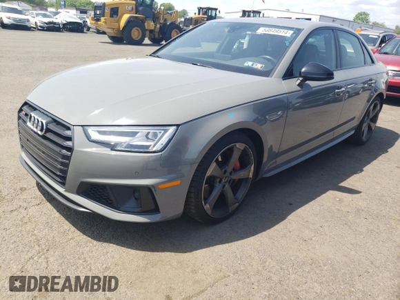 2019 Audi S4 Premium Plus with VIN WAUB4AF40KA055734, listed as a Copart auction lot 53849514 with 70,146 mi miles and Salvage Title. Bid and sale history available at carsss.com. Image 1.