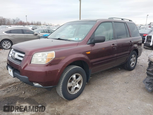 2007 Honda Pilot EX-L with VIN 2HKYF18687H512182, listed as a IAAI auction lot 41898954 with 181,701 mi miles and . Bid and sale history available at DreamBid. Image 2.