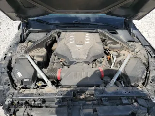 2018 Genesis G90 5.0L Ultimate with VIN KMHG54JH1JU043991, listed as a Copart auction lot 77817624 with 79,313 mi miles and Salvage Title. Bid and sale history available at carsss.com. Image 11.