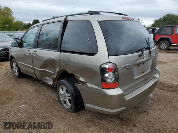 2006 Mazda MPV LX with VIN JM3LW28A560561959, listed as a Copart auction lot 72712144 with 182,727 mi miles and Salvage Title. Bid and sale history available at carsss.com. Image 2.