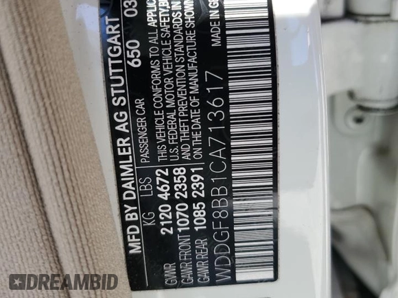2012 Mercedes-Benz C 300 Sport with VIN WDDGF8BB1CA713617, listed as a Copart auction lot 58546755 with 146,404 mi miles and Salvage title. Bid and sale history available at DreamBid. Image 13.