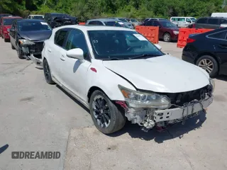 2012 Lexus CT 200h z VIN JTHKD5BH7C2080742, wystawiony jako IAAI lot #42006371 z przebiegiem Nie podano mil oraz . Historia ofert i sprzedaży dostępna na DreamBid. Obrazek 1.