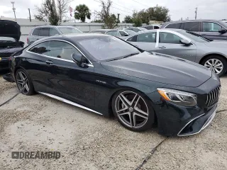 2018 Mercedes-Benz S 63 AMG with VIN WDDXJ8JB4JA034163, listed as a Copart auction lot 74268564 with Not Provided miles and Salvage Title. Bid and sale history available at DreamBid. Image 4.