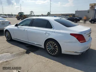 2017 Genesis G90 5.0L Ultimate with VIN KMHG54JHXHU023801, listed as a Copart auction lot 72280024 with 104,721 mi miles and Non Repairable. Bid and sale history available at carsss.com. Image 2.
