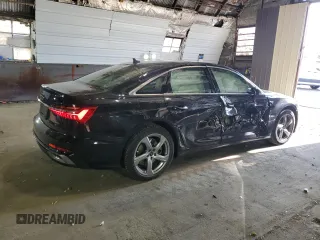 2024 Audi A6 Prestige with VIN WAUM2BF25RN003022, listed as a Copart auction lot 77803324 with 23,265 mi miles and Salvage Title. Bid and sale history available at carsss.com. Image 3.