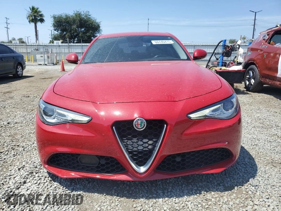2019 Alfa Romeo Giulia Ti Sport with VIN ZARFAMBN2K7599264, listed as a Copart auction lot 60746415 with 58,424 mi miles and Salvage title. Bid and sale history available at DreamBid. Image 5.