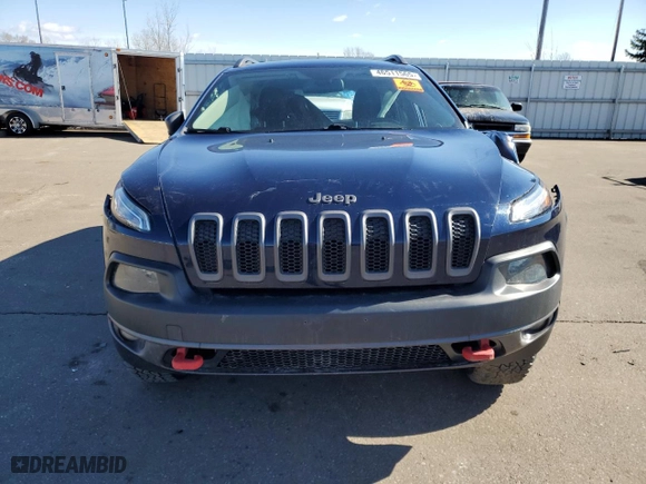 2015 Jeep Cherokee Trailhawk with VIN 1C4PJMBS9FW786288, listed as a Copart auction lot 46511565 with 120,402 mi miles and Salvage Title. Bid and sale history available at carsss.com. Image 5.