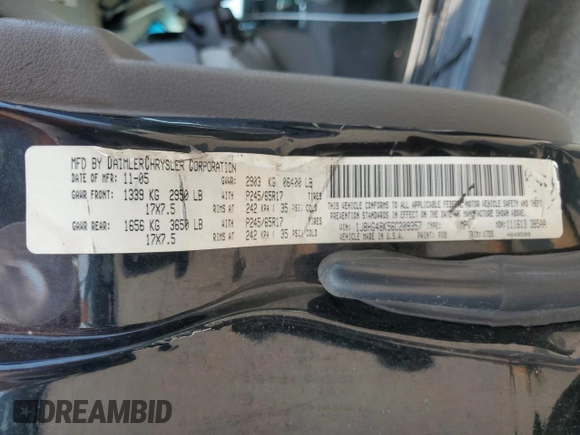 2006 Jeep Commander с VIN 1J8HG48K56C209357, выставлен на аукционе Copart как лот 59611065 с пробегом 147 352 миль миль и Списание • Salvage title. История ставок и продаж доступна на DreamBid. Изображение 14.