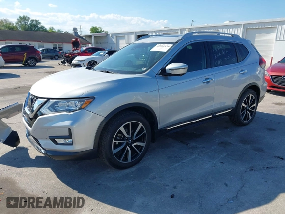 2019 Nissan Rogue SV with VIN 5N1AT2MT9KC712922, listed as a IAAI auction lot 41881530 with 21,489 mi miles and . Bid and sale history available at DreamBid. Image 17.