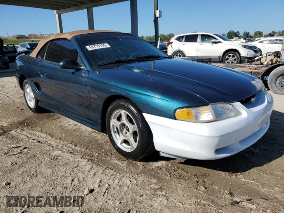 1996 Ford Mustang GT with VIN 1FALP45X1TF161258, listed as a Copart auction lot 49719705 with 219,897 mi miles and Clean Title. Bid and sale history available at carsss.com. Image 4.